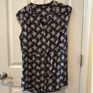 Dark Blue Floral Tunic